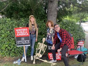 Hanging-Out-With-A-Bony-Friend-at-Warner-Bros.-Horror-Picket.jpg