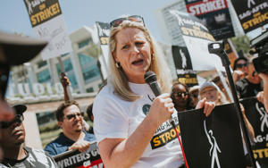 AFL-CIO-President-Liz-Shuler-at-the-Genre-Queens-picket-at-Fox.-Photo-J.W.-Hendricks.jpg
